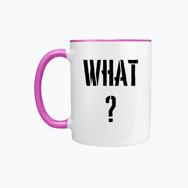 Kubek z kolorowym uchem 330ml - What? - obrazek 7