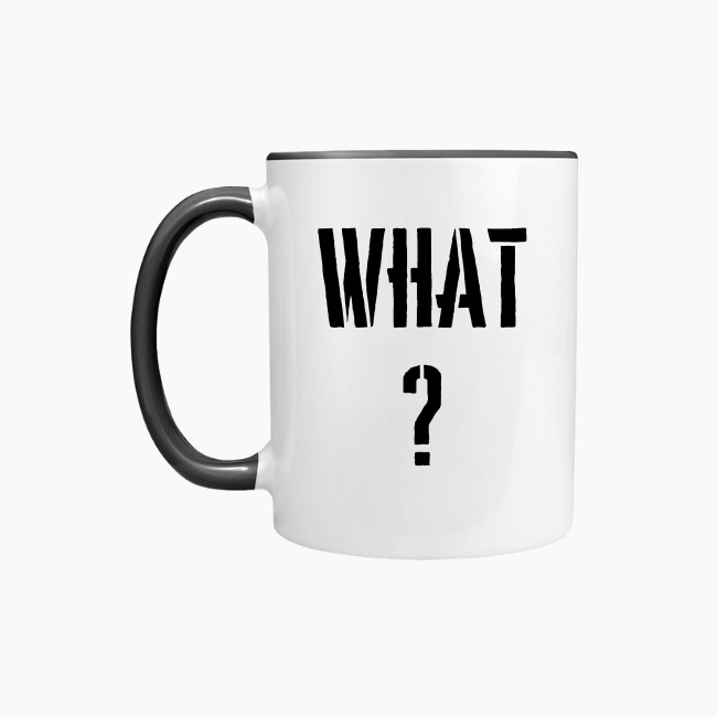 Kubek z kolorowym uchem 330ml - What? - obrazek 3