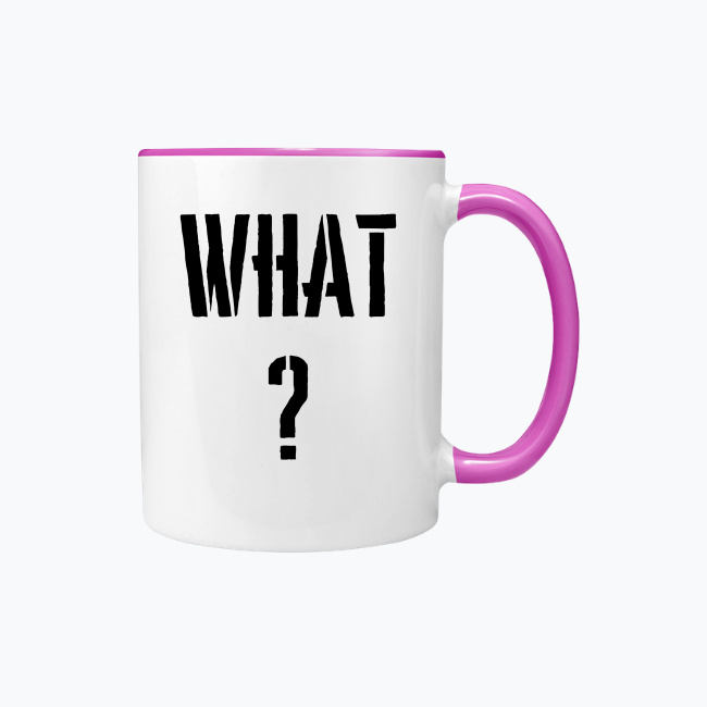 Kubek z kolorowym uchem 330ml - What? - obrazek 8