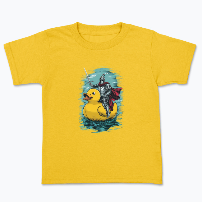 Koszulka dziecięca z nadrukiem - Rycerz na gumowej kaczce - obrazek 14