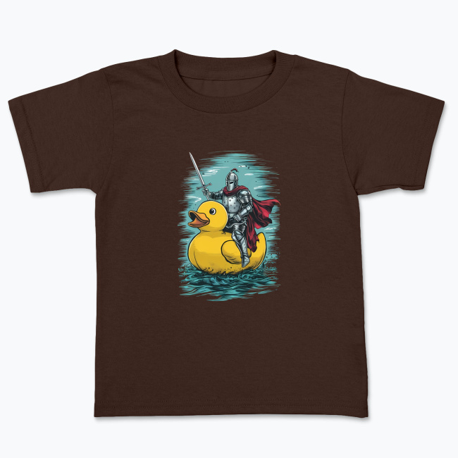 Koszulka dziecięca z nadrukiem - Rycerz na gumowej kaczce - obrazek 12