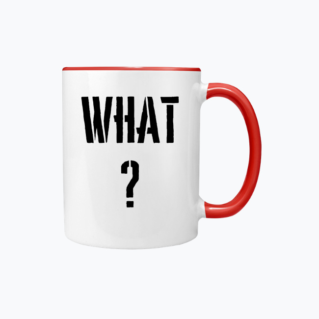 Kubek z kolorowym uchem 330ml - What? - obrazek 6