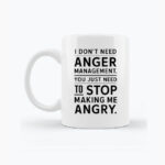 Biały kubek 330ml - Złość Kontrolowana