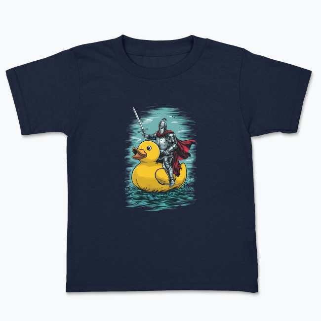 Koszulka dziecięca z nadrukiem - Rycerz na gumowej kaczce - obrazek 8