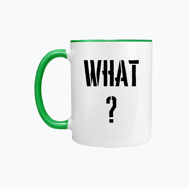 Kubek z kolorowym uchem 330ml - What? - obrazek 9