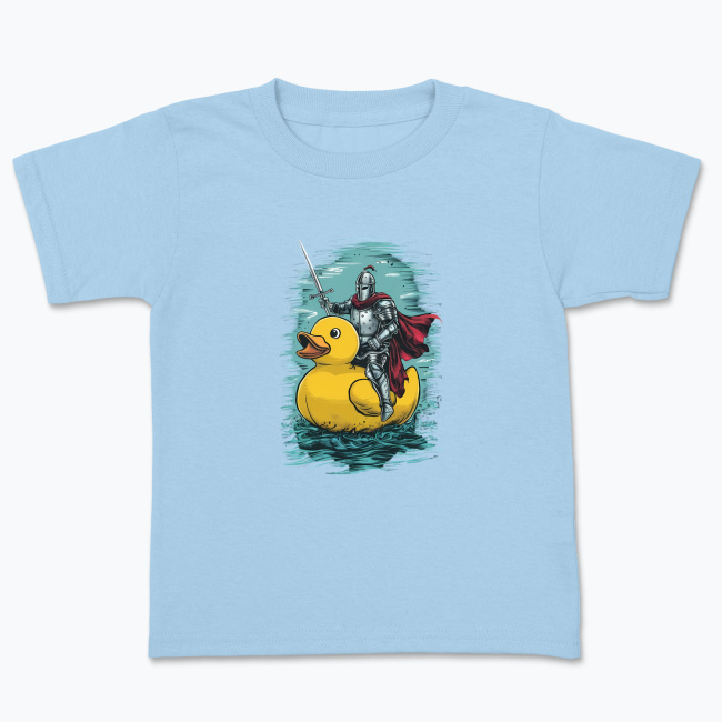 Koszulka dziecięca z nadrukiem - Rycerz na gumowej kaczce - obrazek 9
