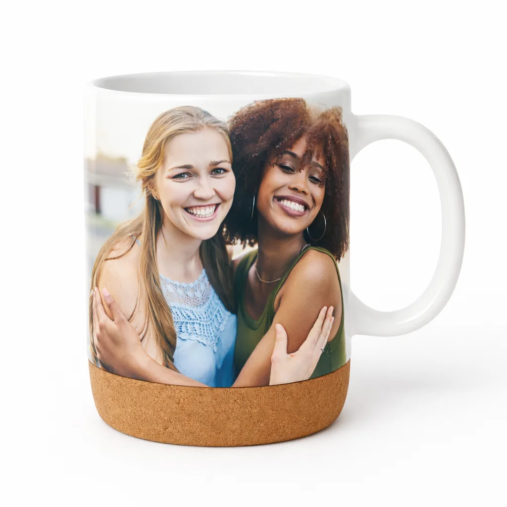 Kubek z korkowym spodem, 330ml - Twój Projekt