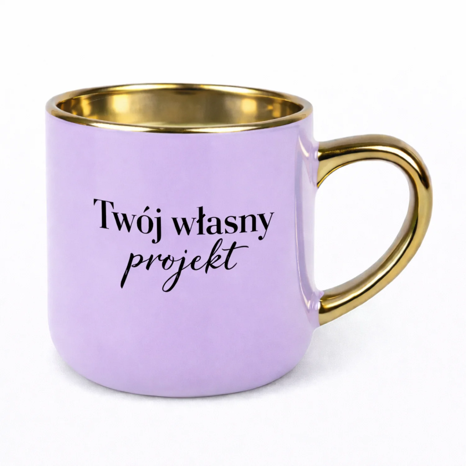 Kubek elegancki, Premium, złote wykończenie - Twój Projekt - obrazek 4