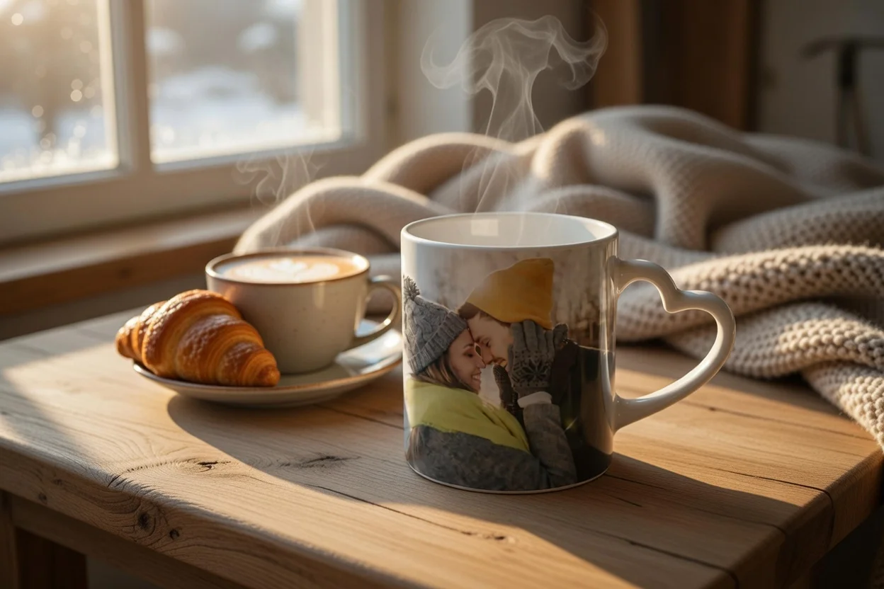 Kubek z uchem w kształcie serca, 330ml - Twój Projekt - obrazek 2