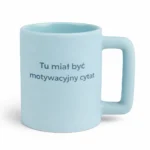 Stylowy kubek z nadrukiem, matowy, kwadratowe ucho - Twój Projekt - Zielony