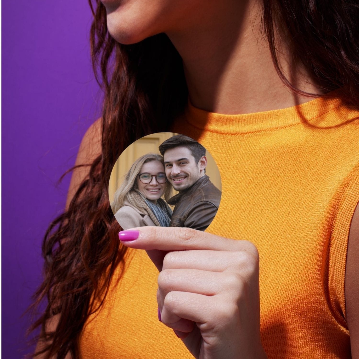 Magnes okrągły z nadrukiem, śr.6,5 cm - Twój Projekt - obrazek 2