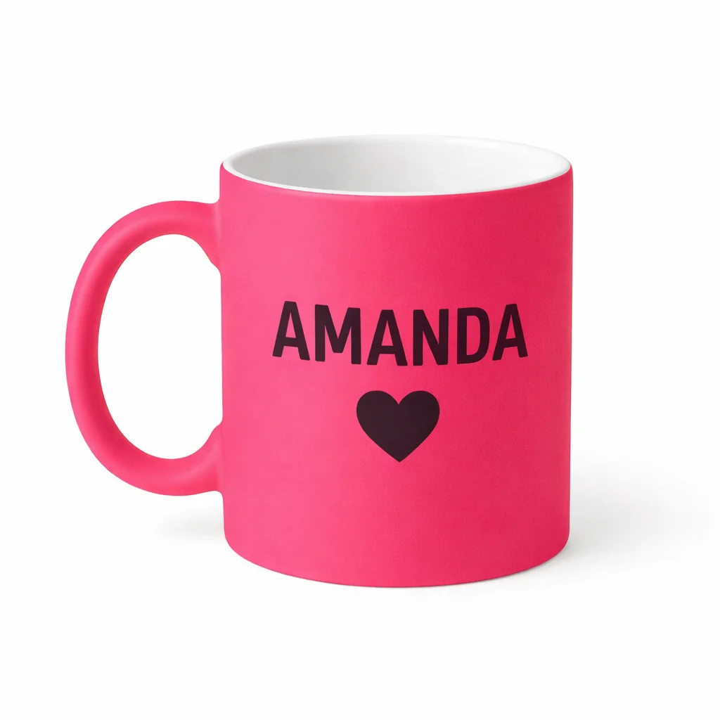 Kubek neonowy gumowany, 300ml - Twój Projekt - obrazek 3