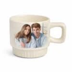 Pastelowy kubek z nadrukiem Fedra Light, 300 ml - Twój Projekt - Biały