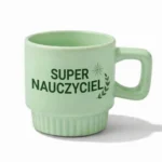 Pastelowy kubek z nadrukiem Fedra Light, 300 ml - Twój Projekt - Jasnozielony