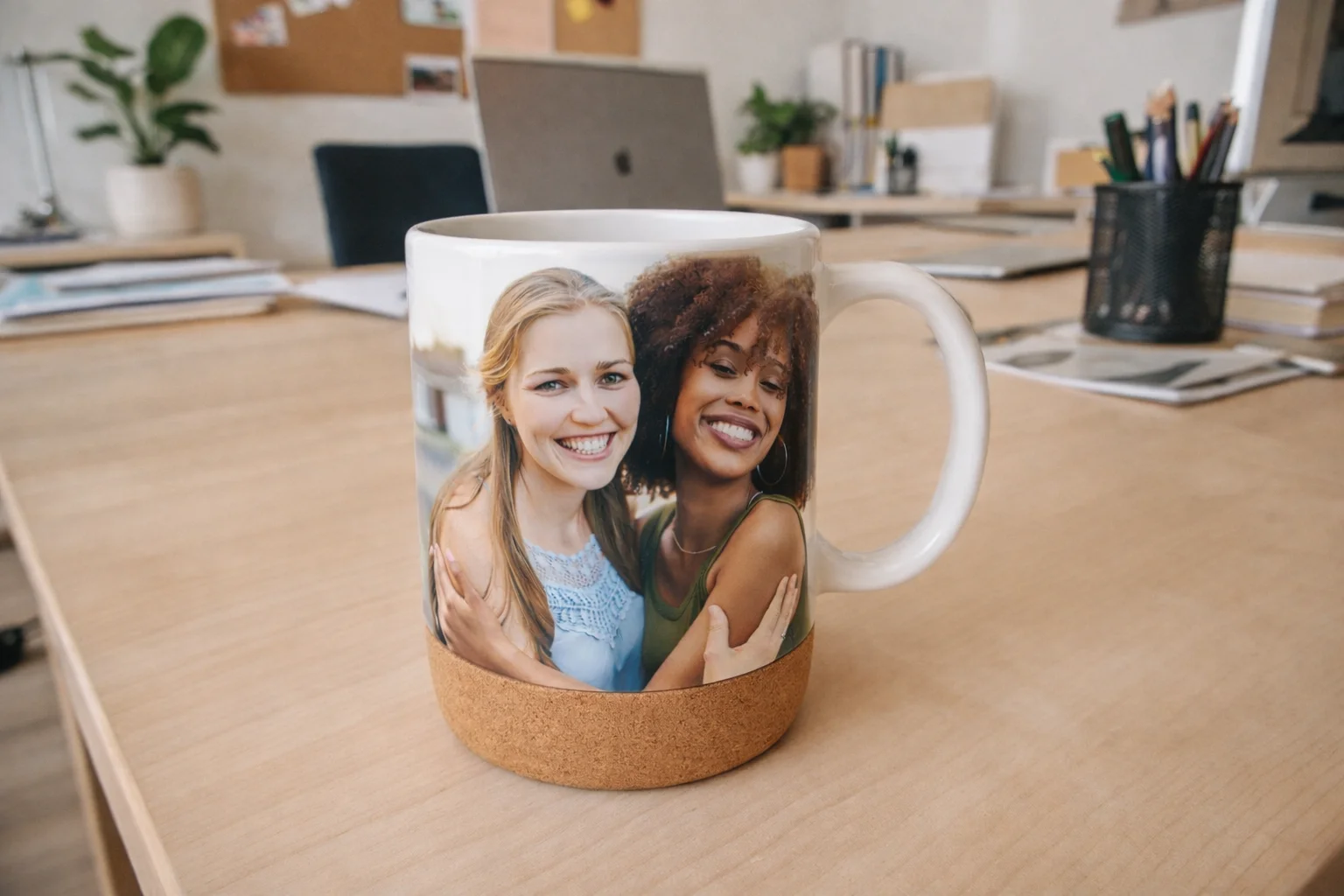 Kubek z korkowym spodem, 330ml - Twój Projekt - obrazek 2