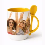 Kubek z łyżeczką, 330ml, z własnym nadrukiem - Twój Projekt